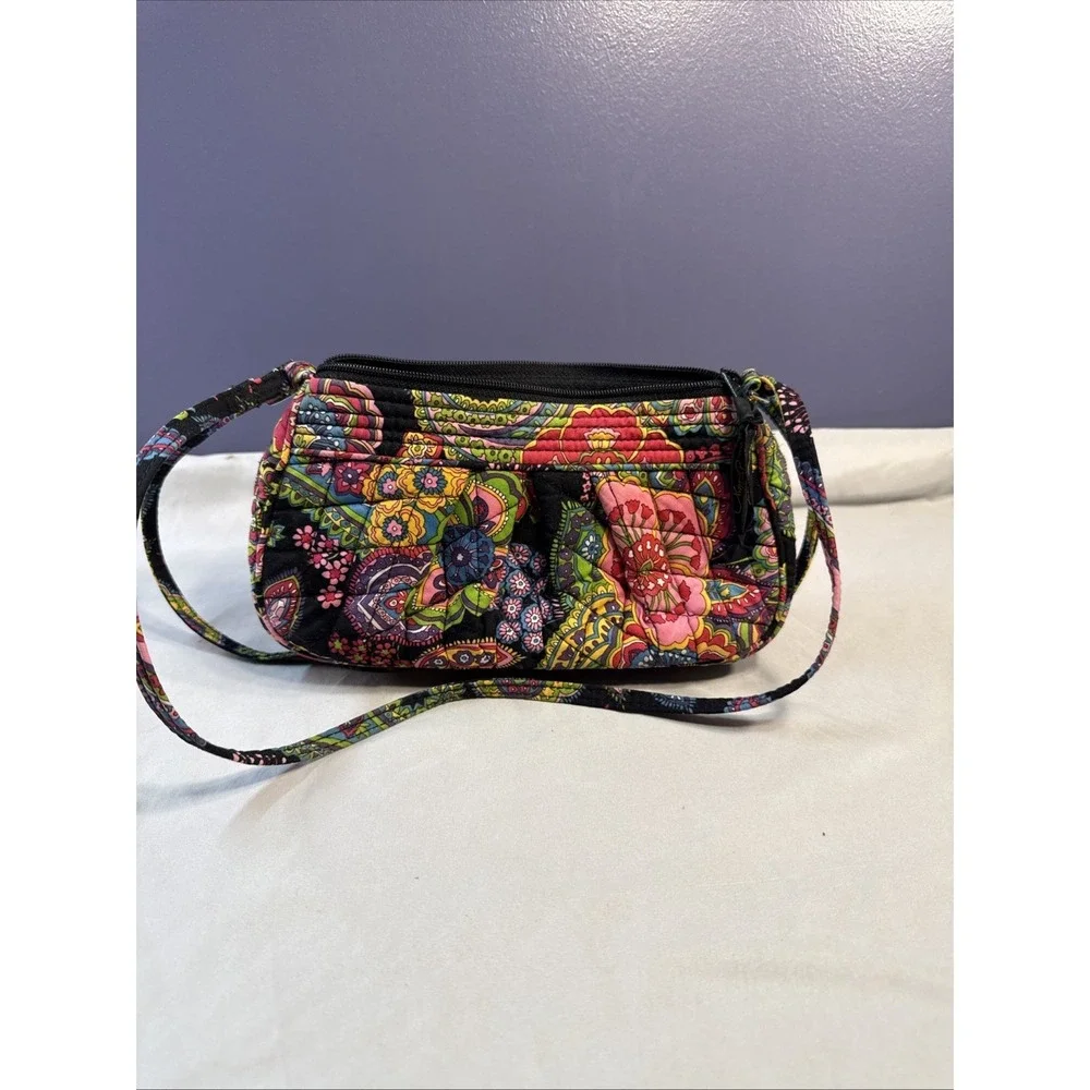 Vera Bradley Symphony in Hue Quilted Shoulder Bag Paisley Multi-Color Retired